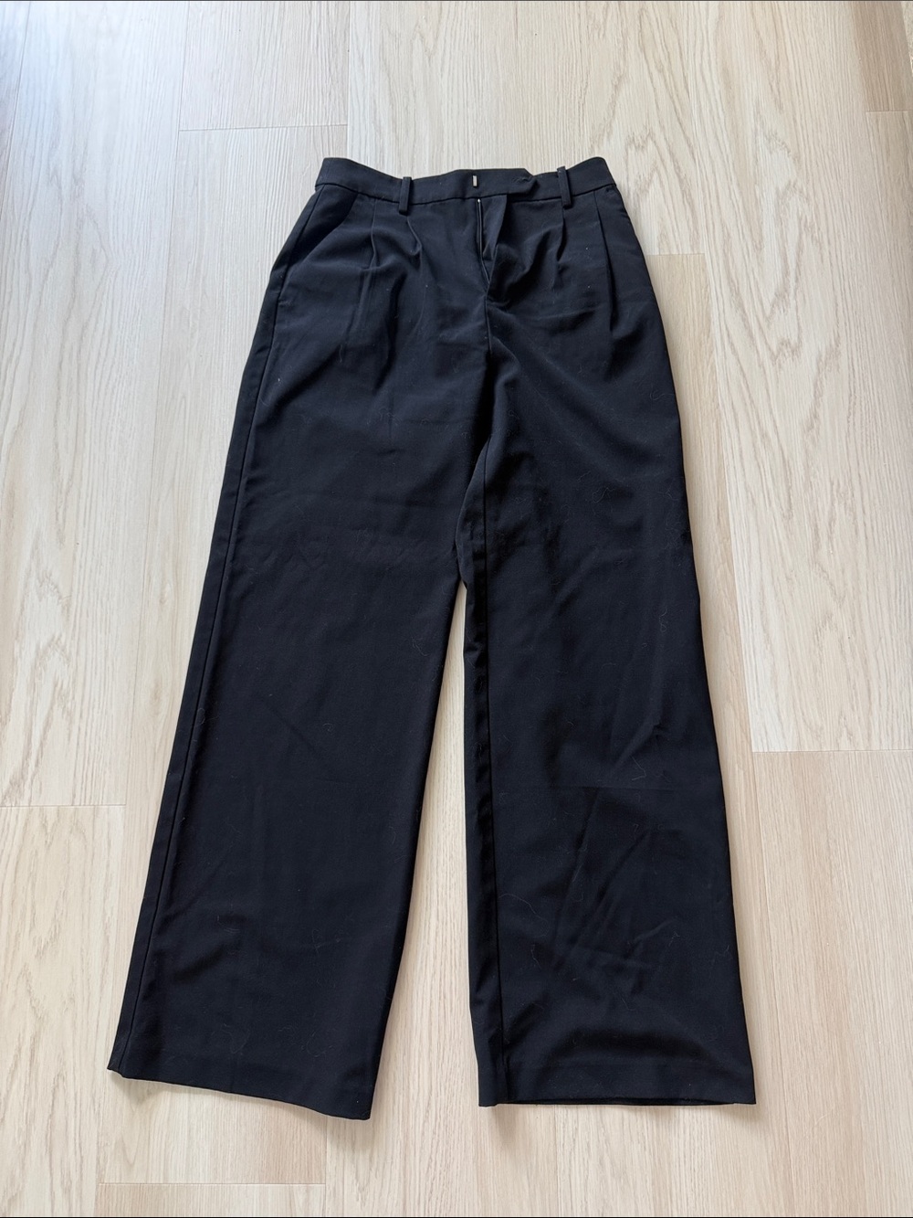LOFT Black Wide-Leg Dress Trousers